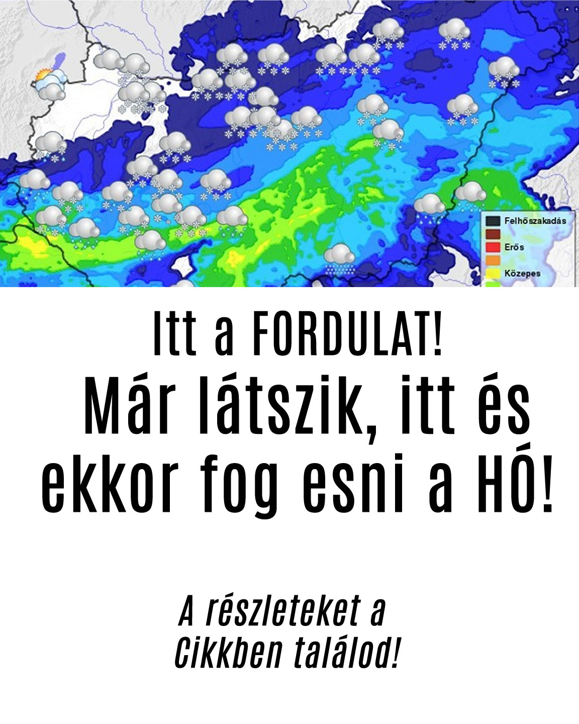 Itt a FORDULAT! Már látszik, itt és ekkor fog esni a HÓ!