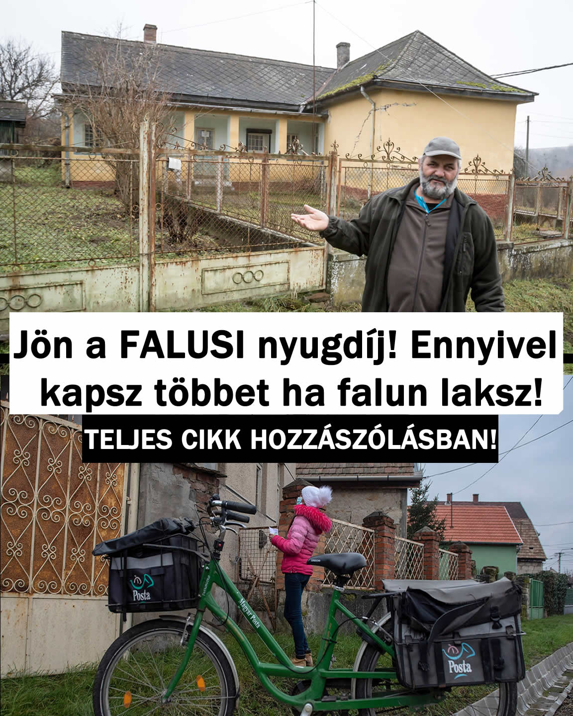 Jön a FALUSI nyugdíj! Ennyivel kapsz többet ha falun laksz!