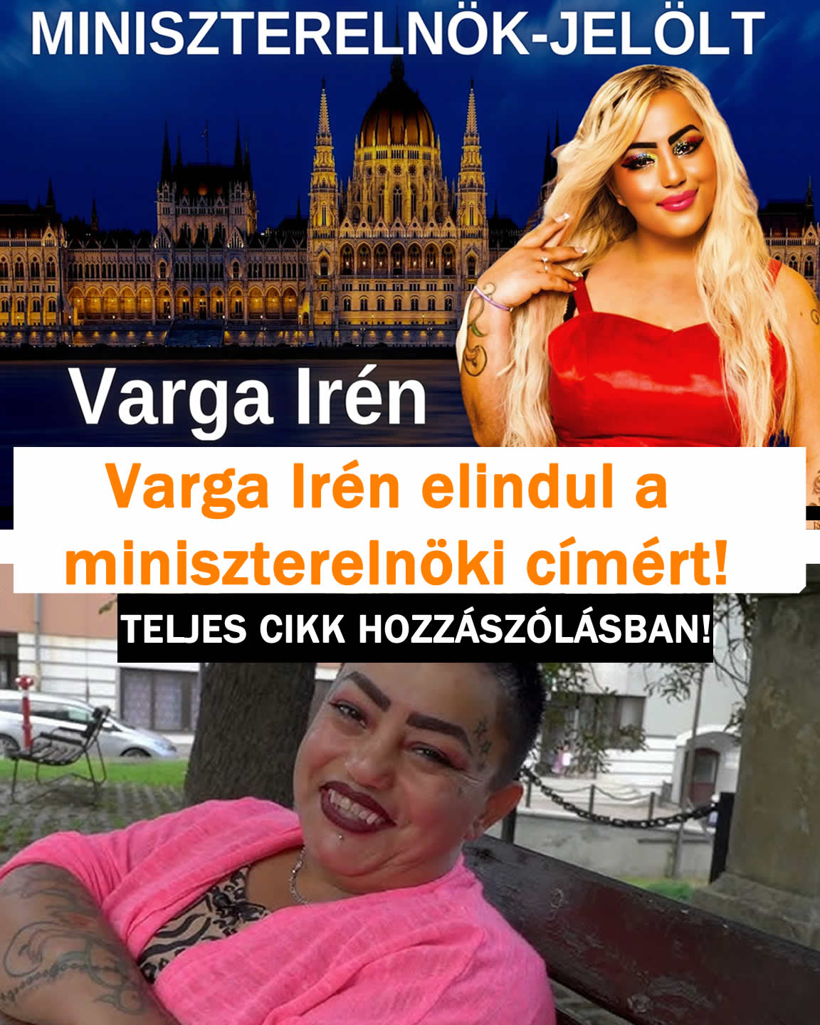 Varga Irén elindul a miniszterelnöki címért!