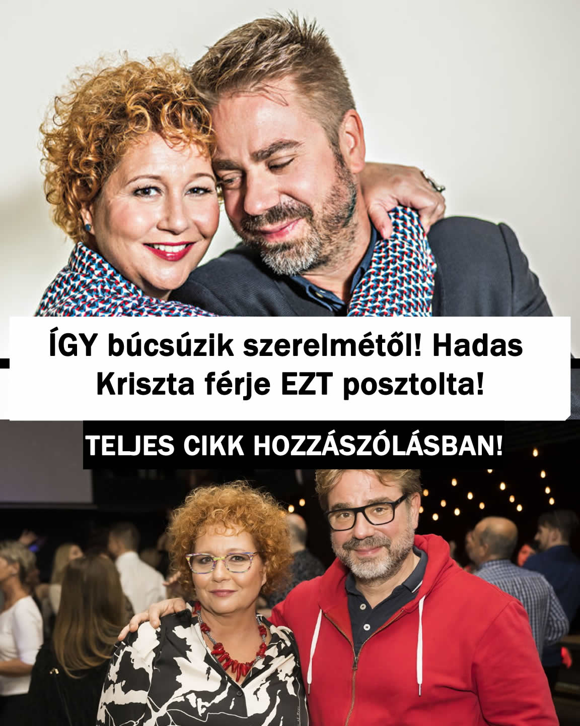 ÍGY búcsúzik szerelmétől! Hadas Kriszta férje EZT posztolta!