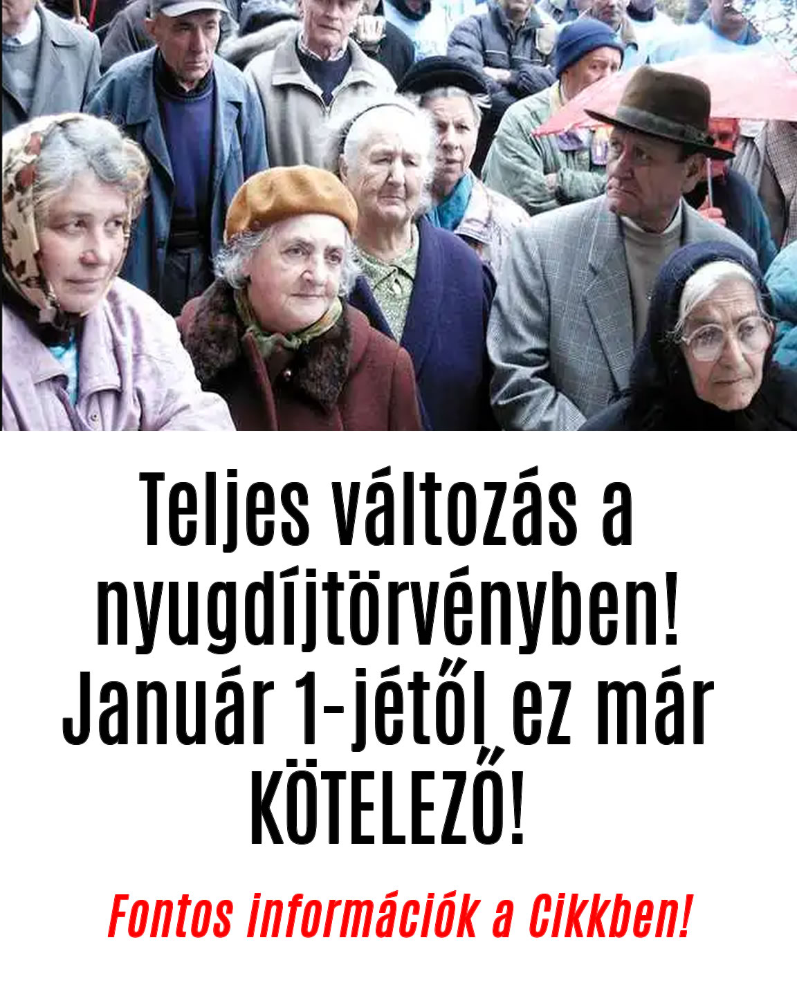 Teljes változás a nyugdíjtörvényben! Január 1-jétől ez már KÖTELEZŐ!