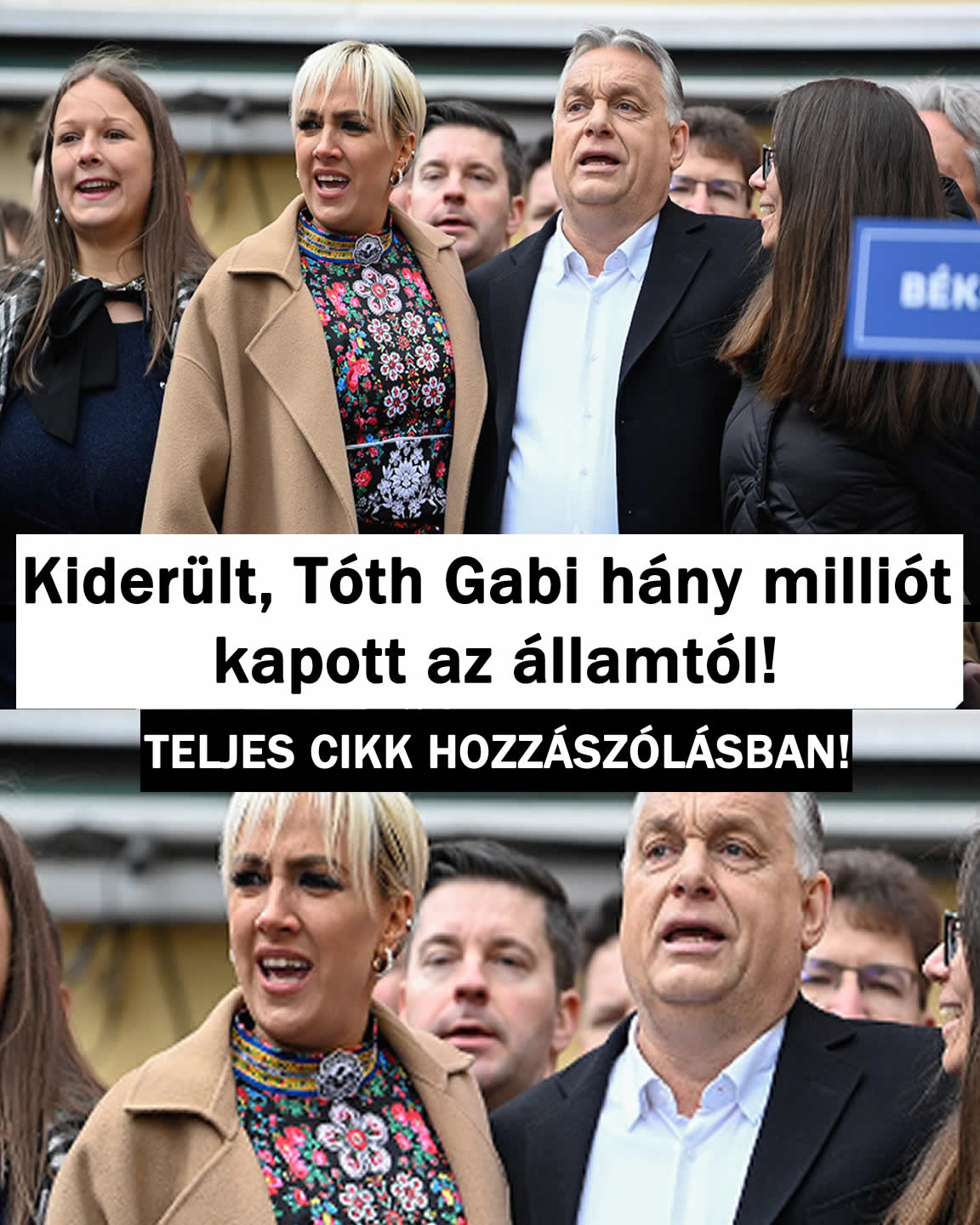 Kiderült, Tóth Gabi hány milliót kapott az államtól!