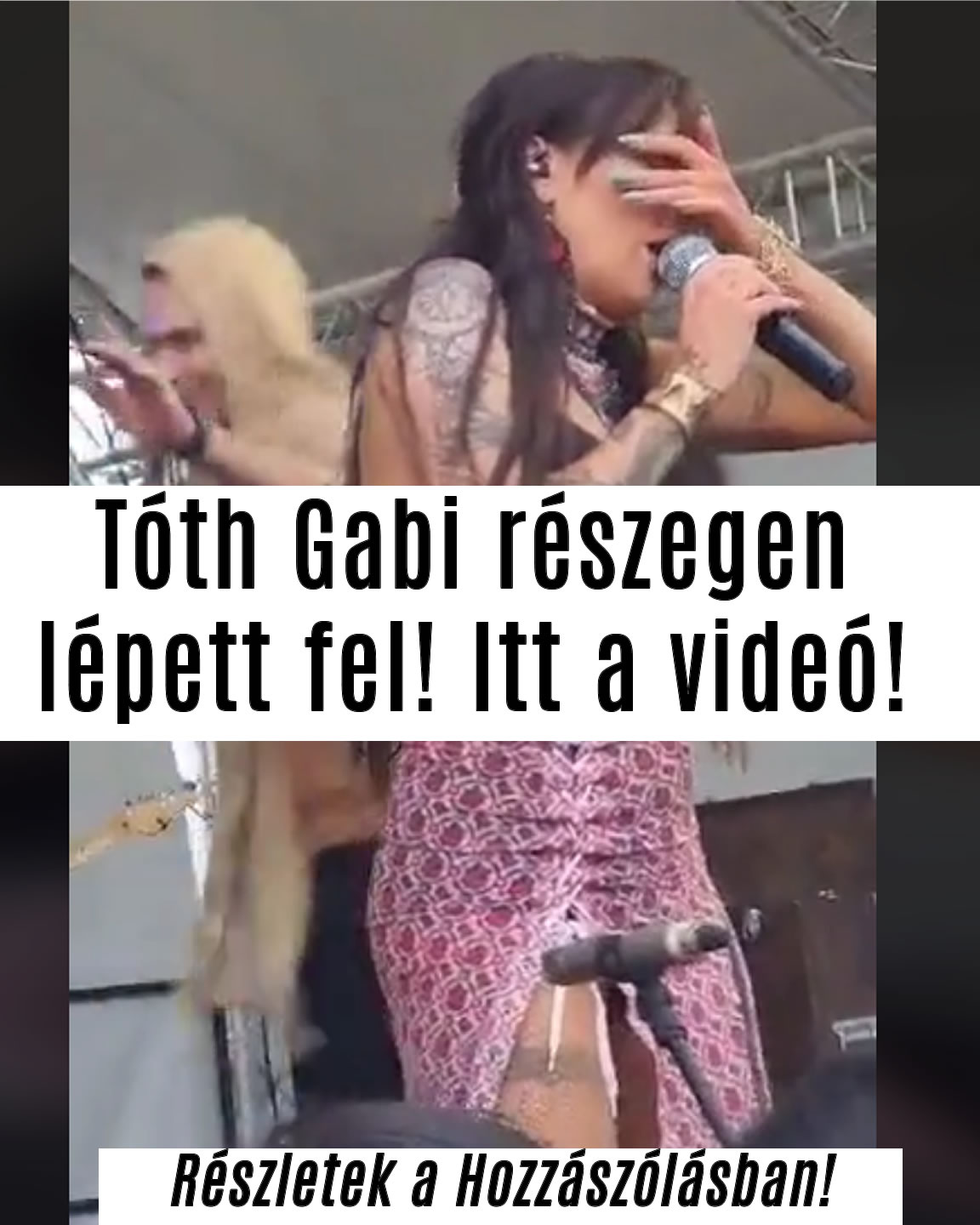 Tóth Gabi részegen lépett fel! Itt a videó!