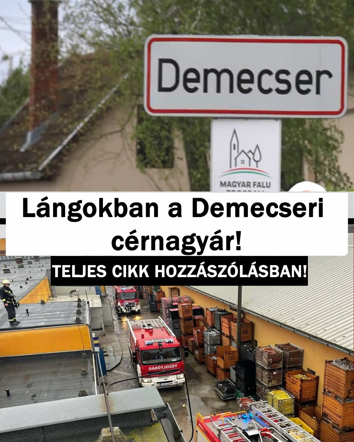 Lángokban a Demecseri cérnagyár!