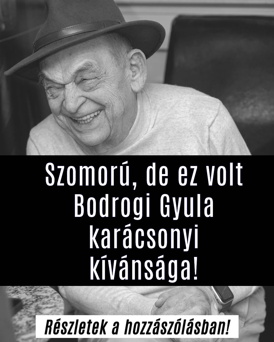 Szomorú, de ez volt Bodrogi Gyula karácsonyi kívánsága!