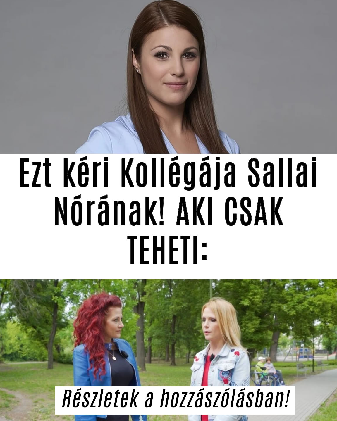 Ezt kéri Kollégája Sallai Nórának! AKI CSAK TEHETI: