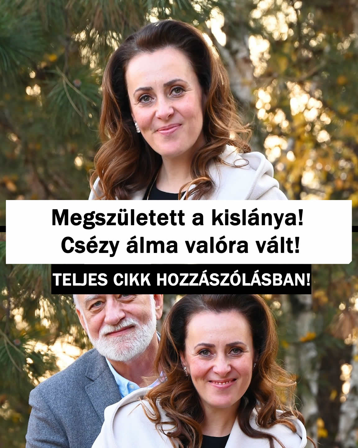 Megszületett a kislánya! Csézy álma valóra vált!