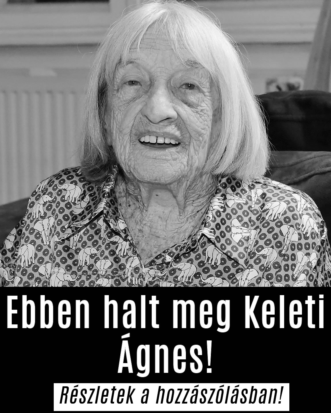 Ebben halt meg Keleti Ágnes!