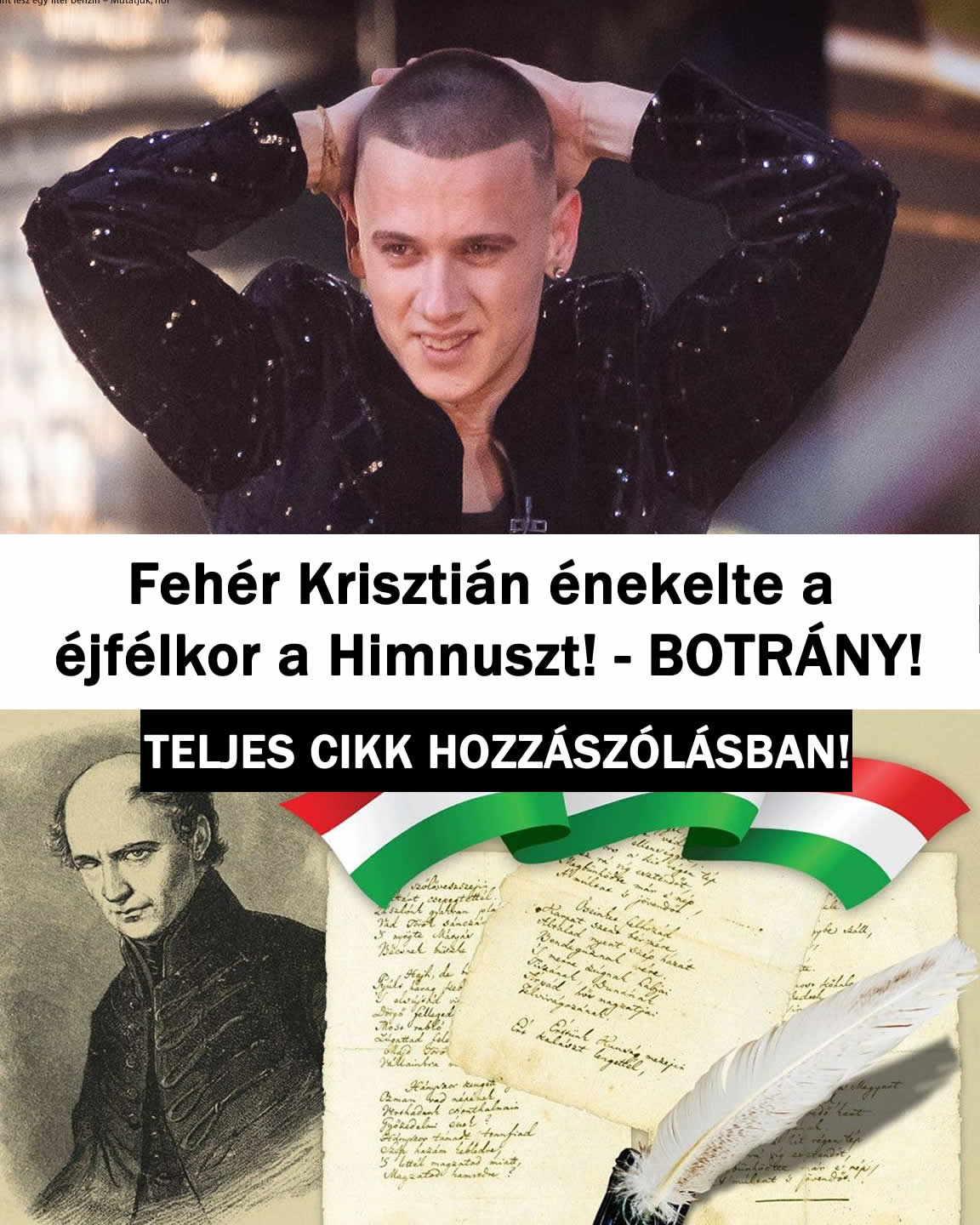 Fehér Krisztián énekelte a éjfélkor a Himnuszt!