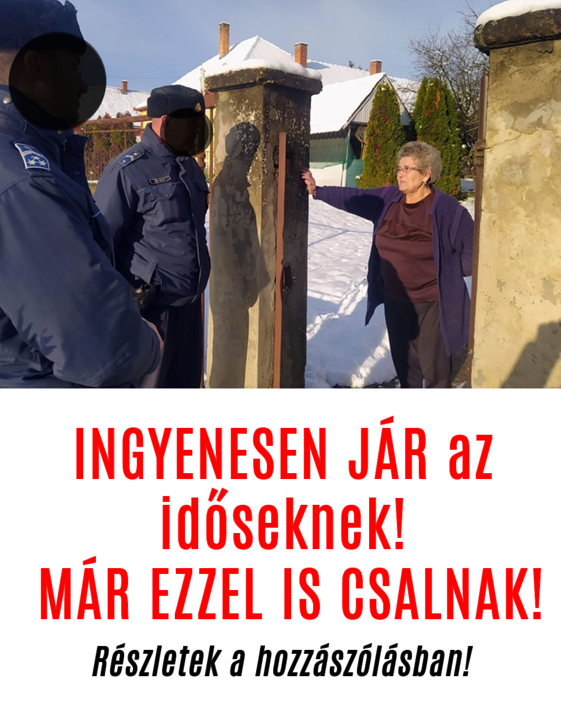 INGYENESEN JÁR az időseknek! ÍGY CSALNAK VELE!