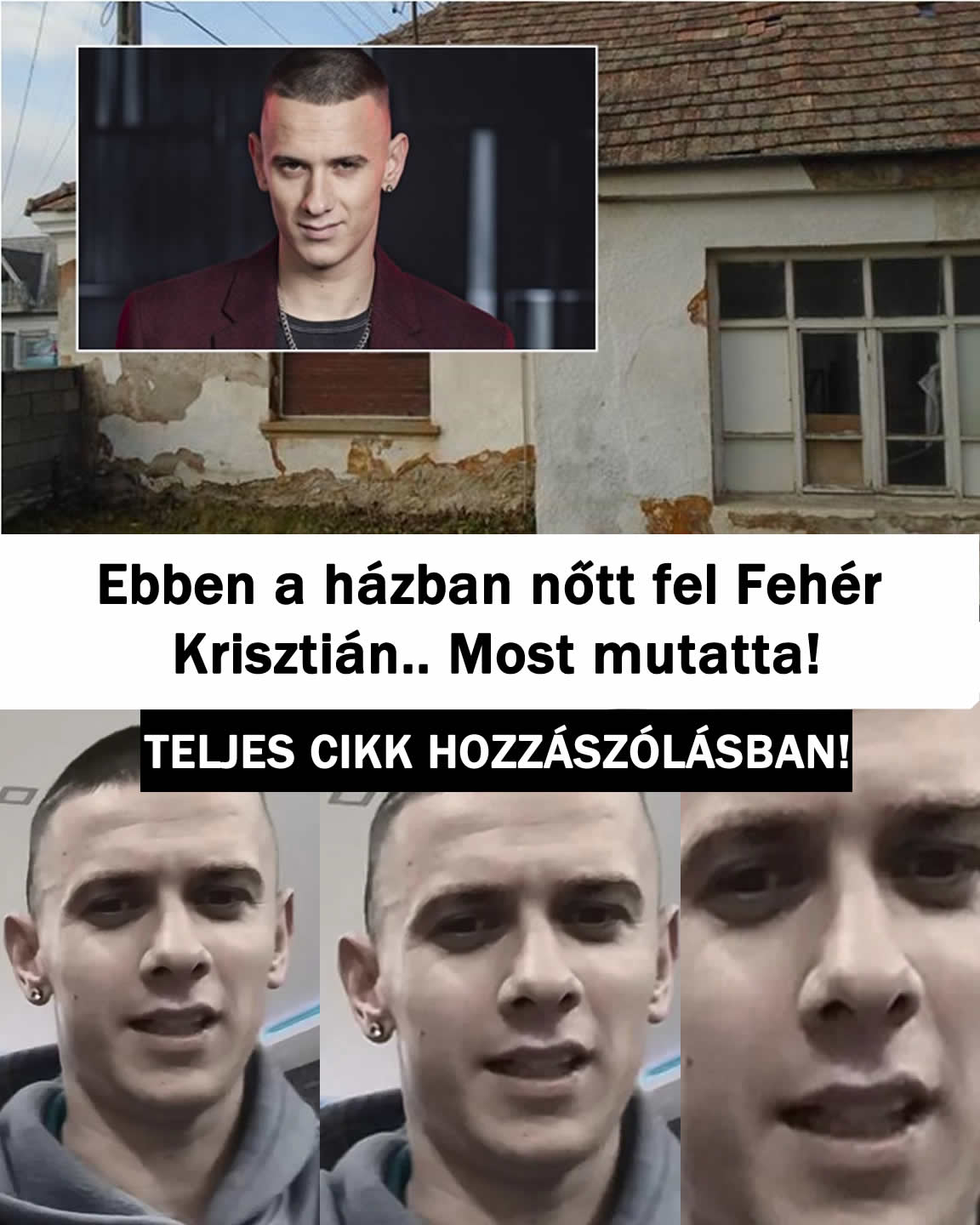 Ebben a házban nőtt fel Fehér Krisztián.. Most mutatta!