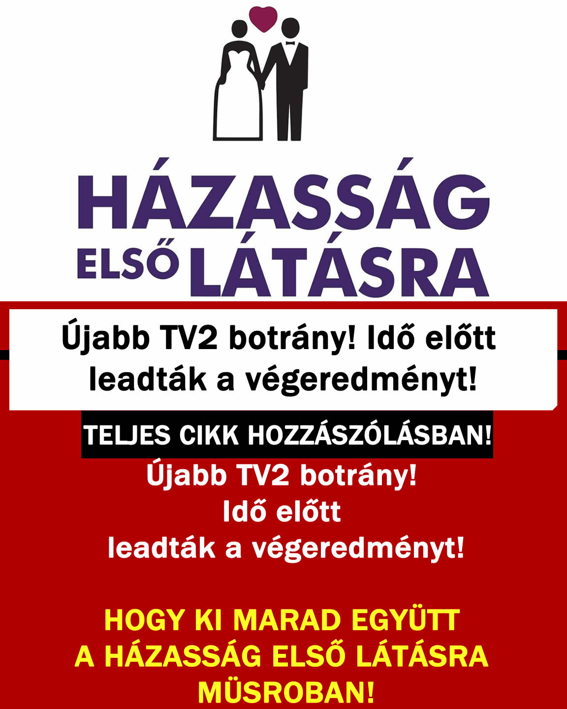 Újabb TV2 botrány! Idő előtt leadták a végeredményt!