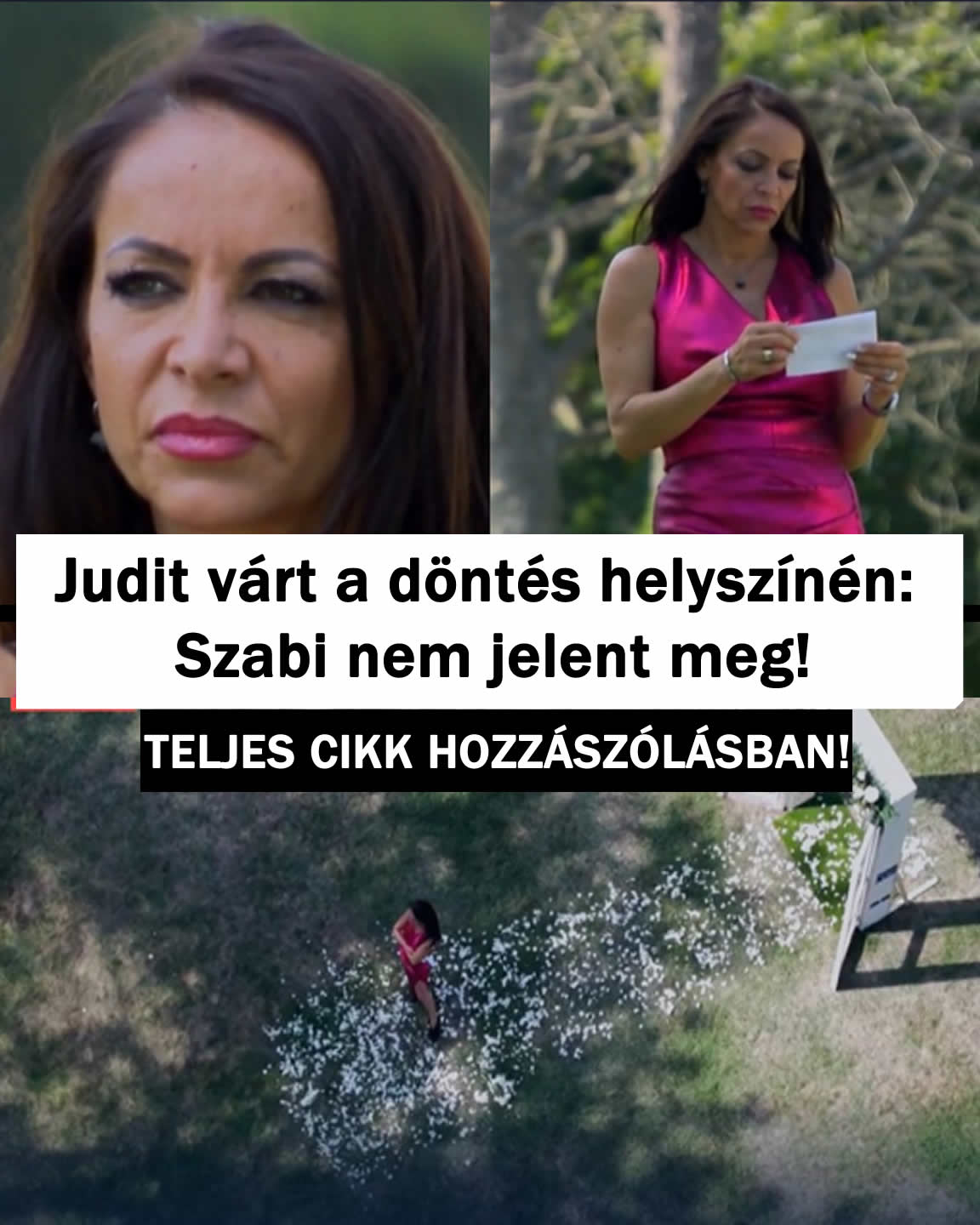 Judit várt a döntés helyszínén: Szabi nem jelent meg!