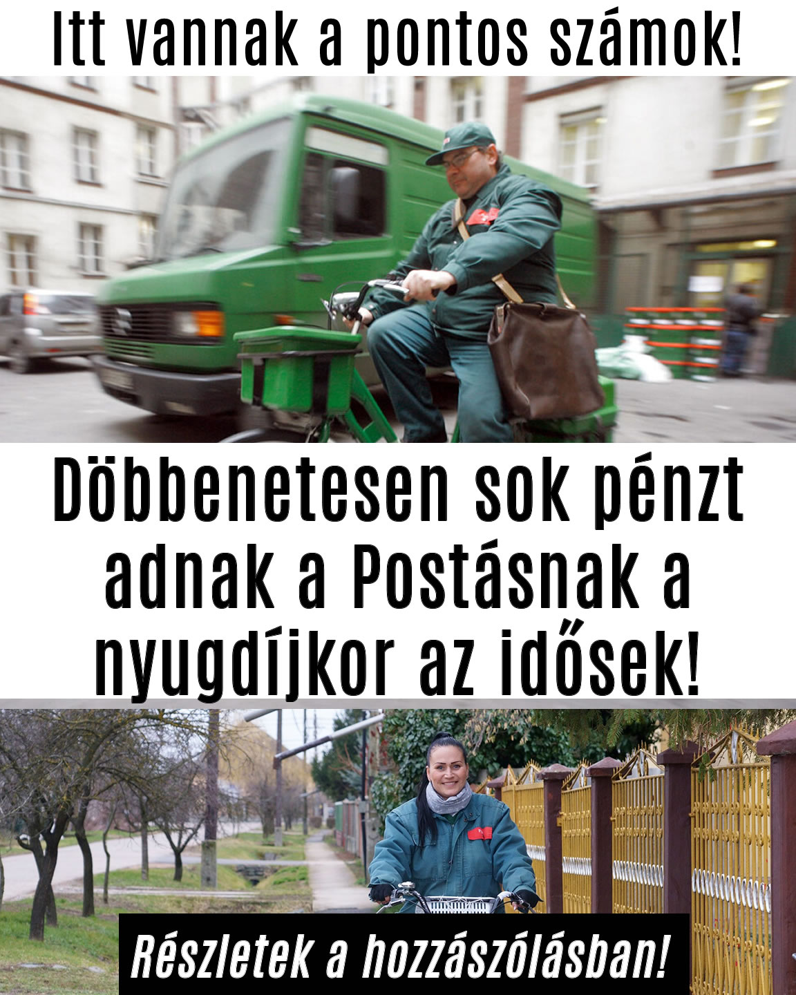 Rengeteget adnak a Postásnak a nyugdíjkor az idősek!