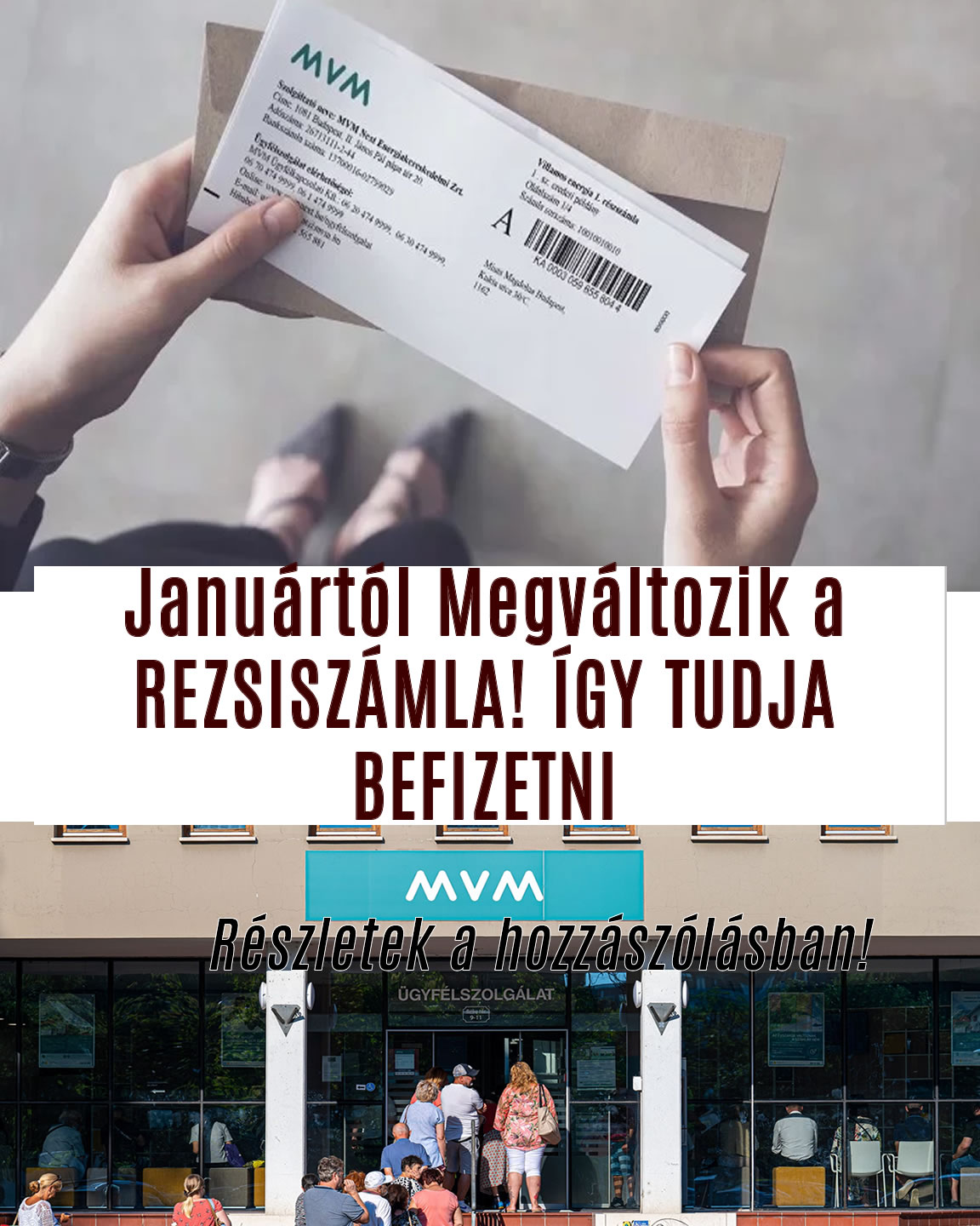 Januártól Megváltozik a REZSISZÁMLA! ÍGY TUDJA BEFIZETNI!