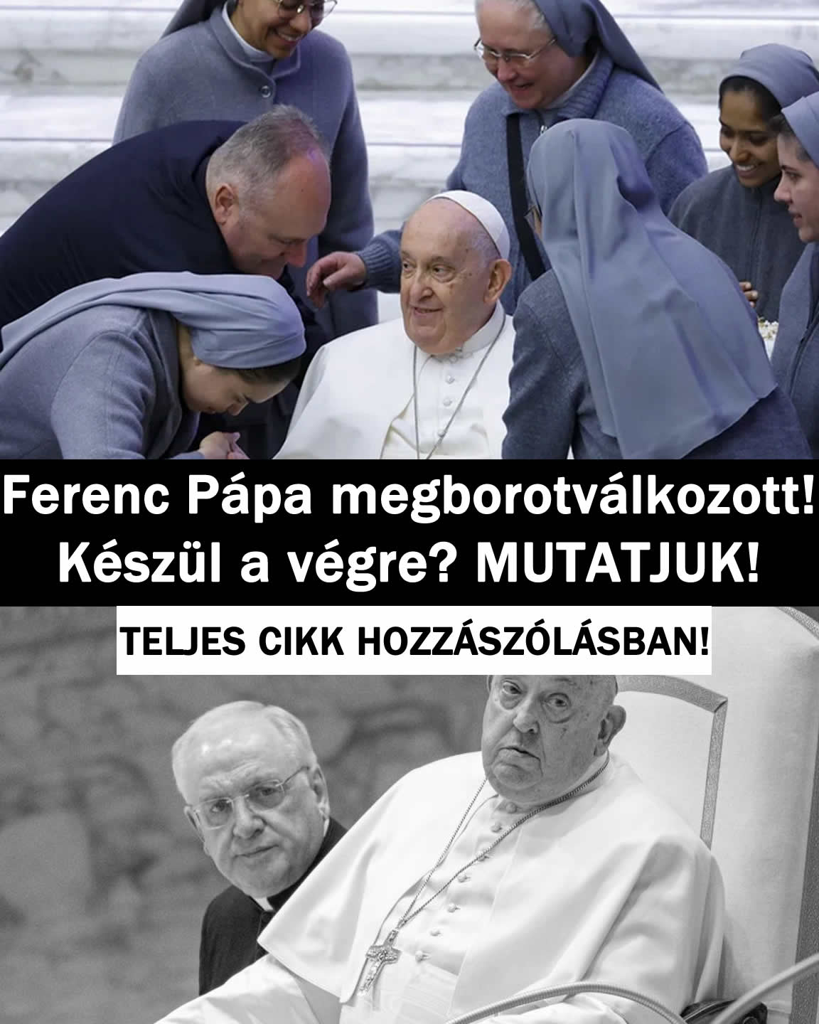 Ferenc Pápa megborotválkozott! Készül a végre? MUTATJUK!