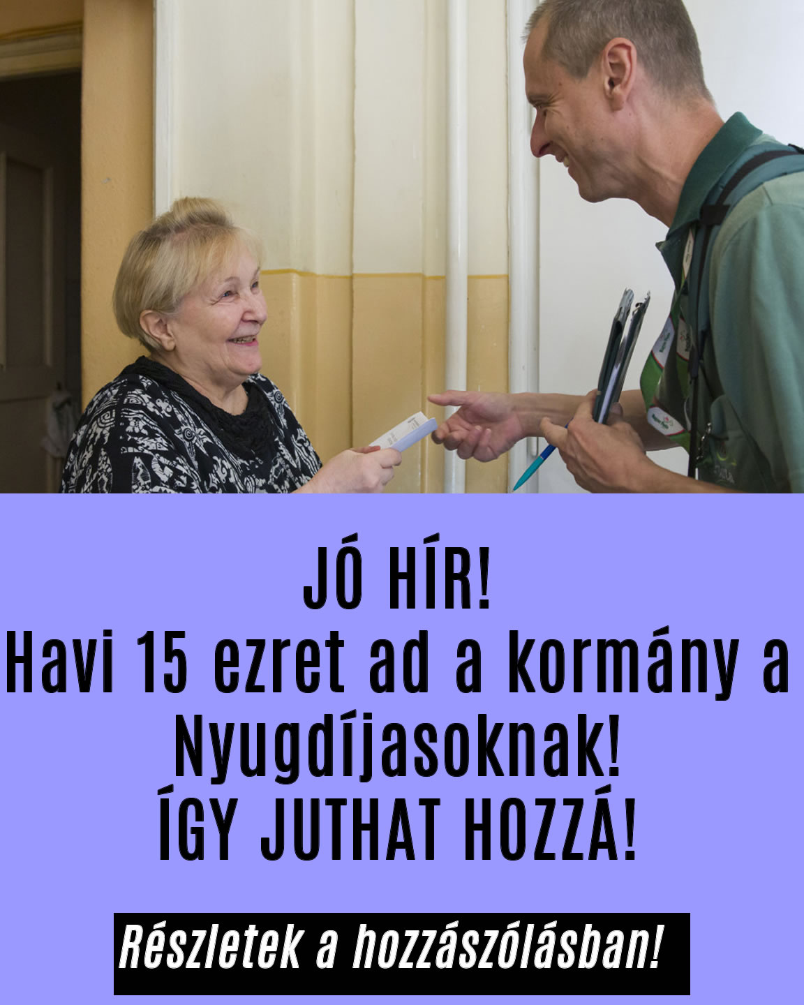 Havi 15 ezret ad a kormány a Nyugdíjasoknak! ÍGY JUTHAT HOZZÁ!