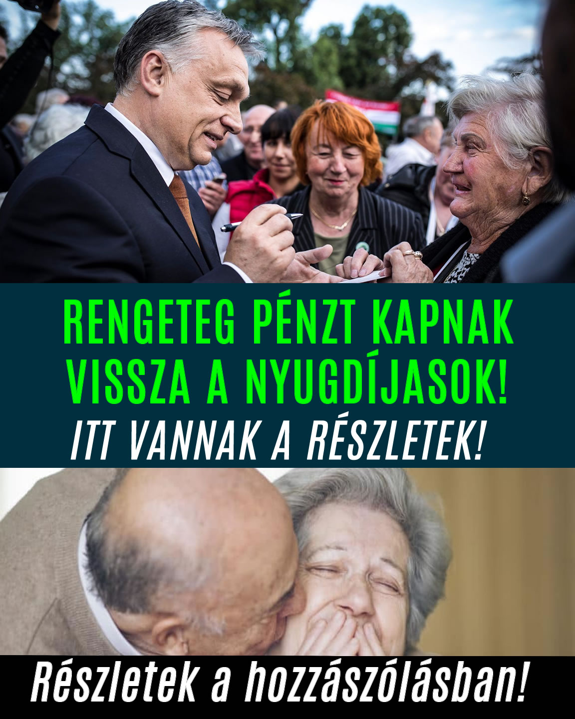 Orbán Viktor: RENGETEG PÉNZT KAPNAK VISSZA A NYUGDÍJASOK!