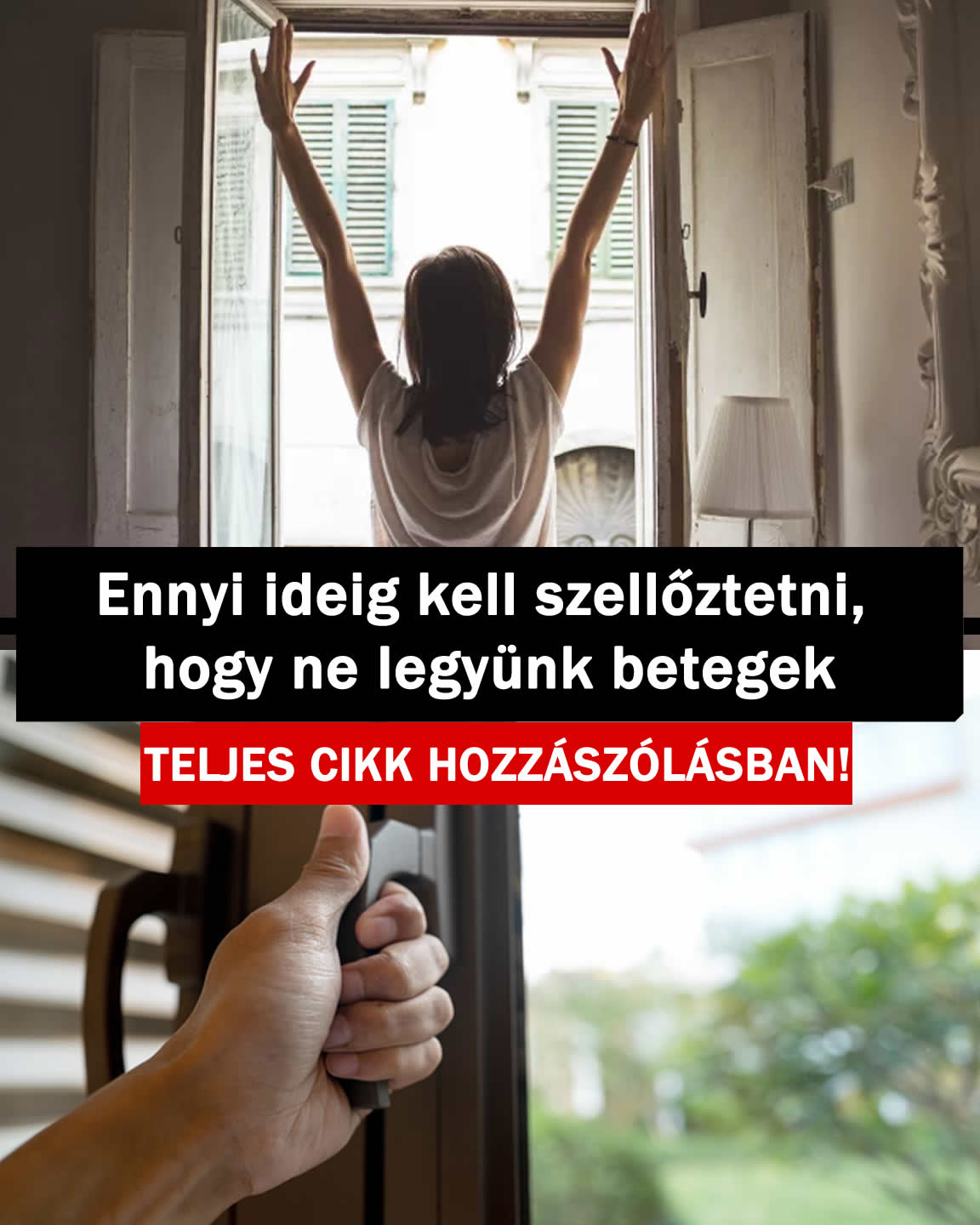 Ennyi ideig kell szellőztetni, hogy ne legyünk betegek