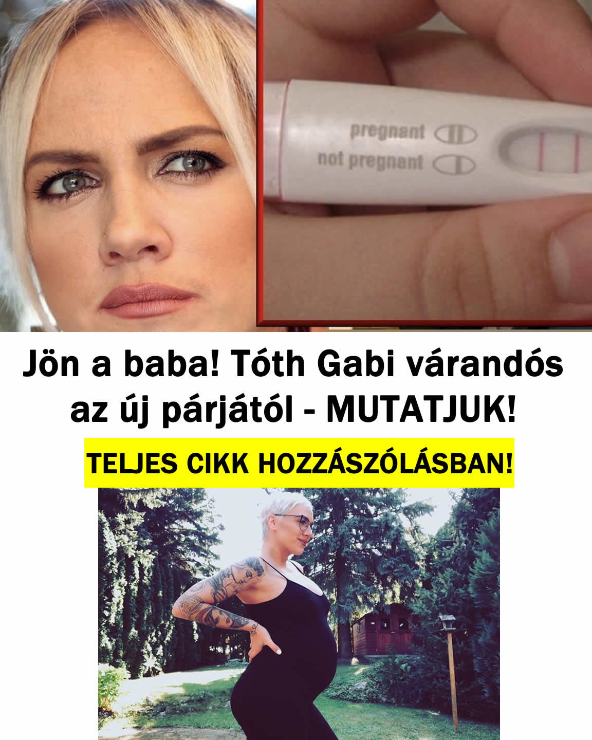 Jön a baba! Tóth Gabi várandós az új párjától – MUTATJUK!