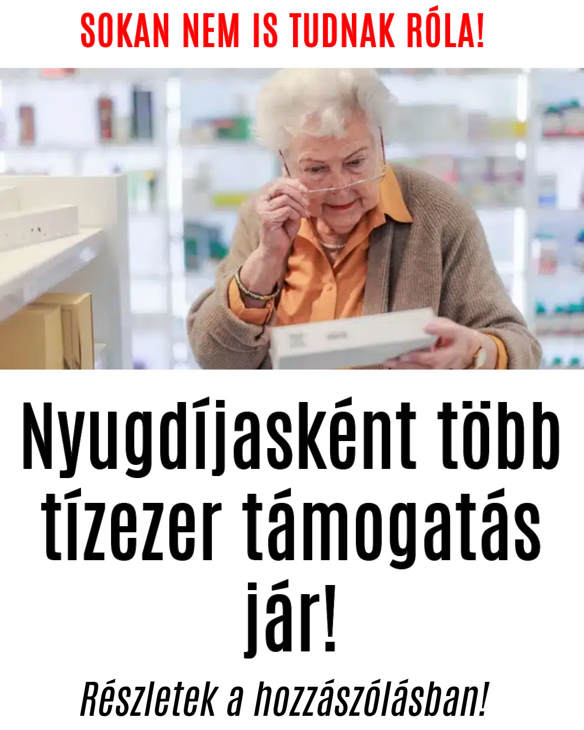 Nyugdíjasként több tízezer támogatás jár!