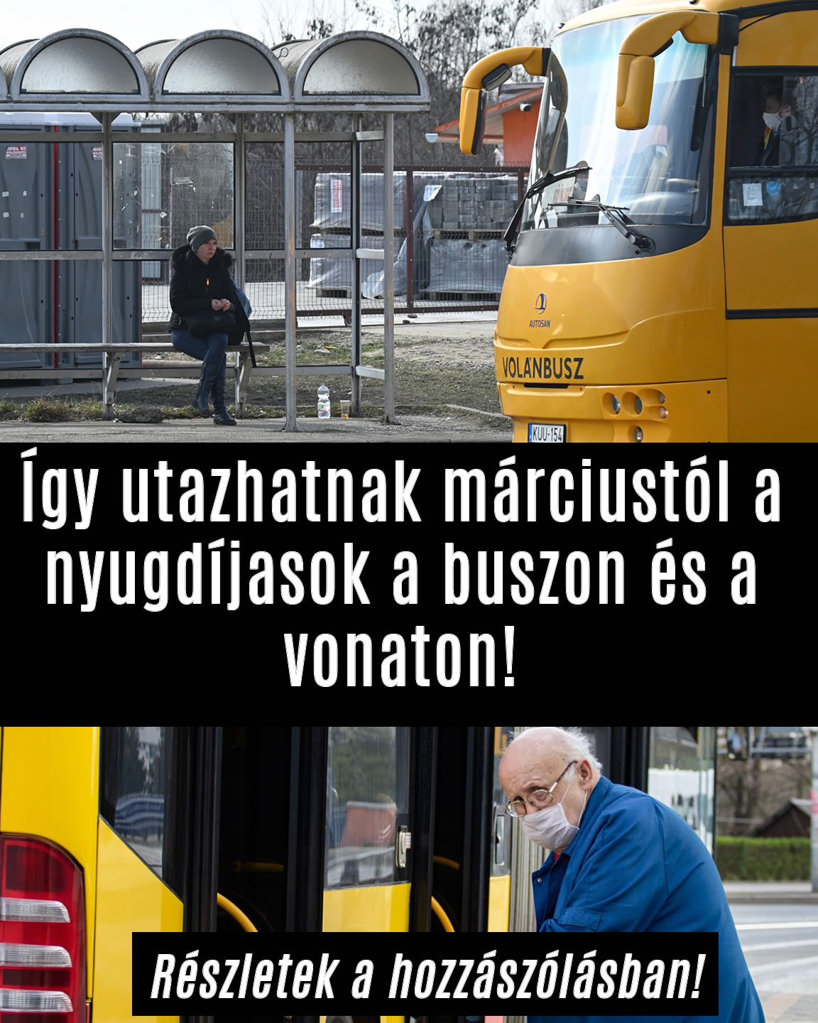 Így utazhatnak márciustól a nyugdíjasok a buszon és a vonaton!