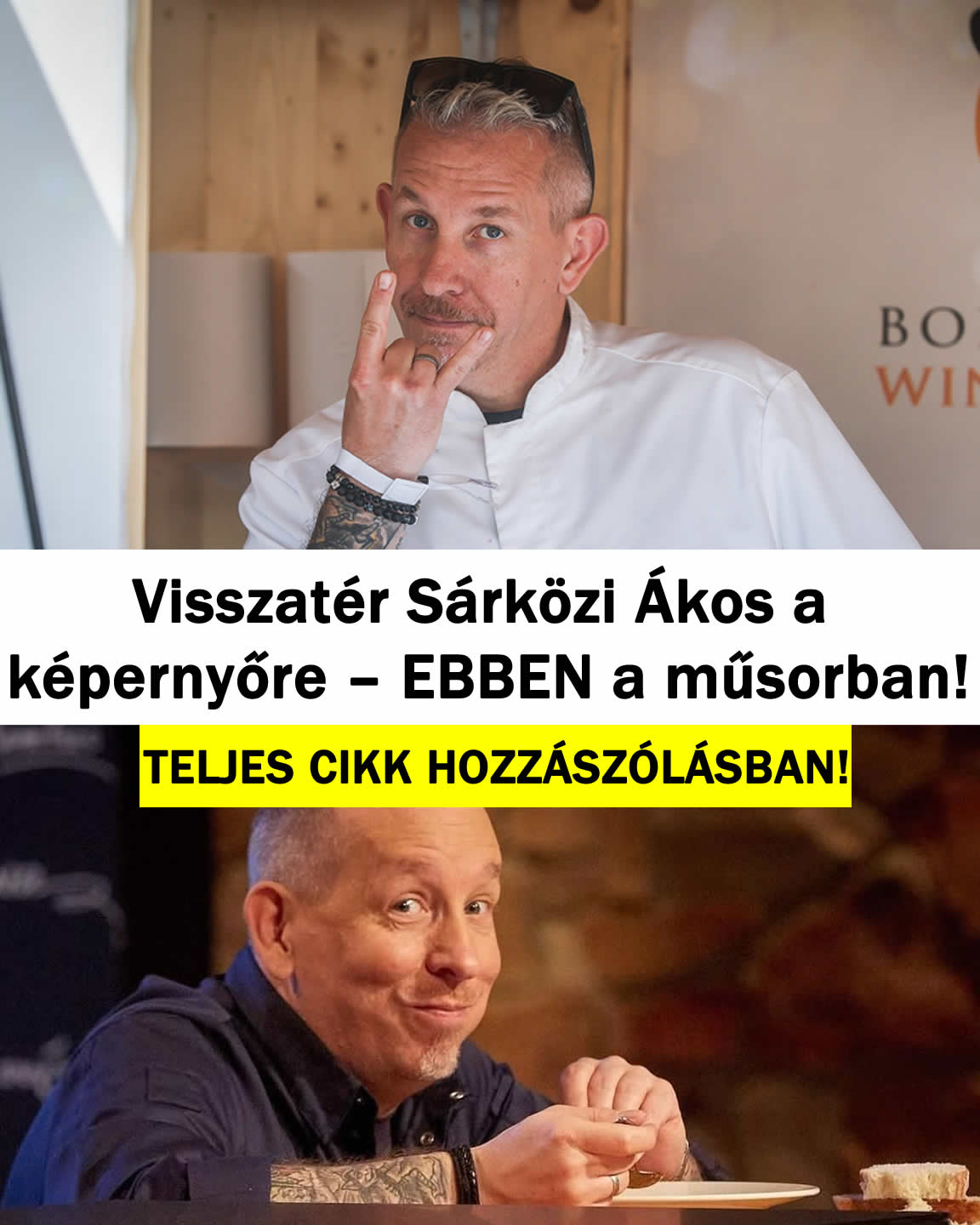 Visszatér Sárközi Ákos a képernyőre – EBBEN a műsorban!