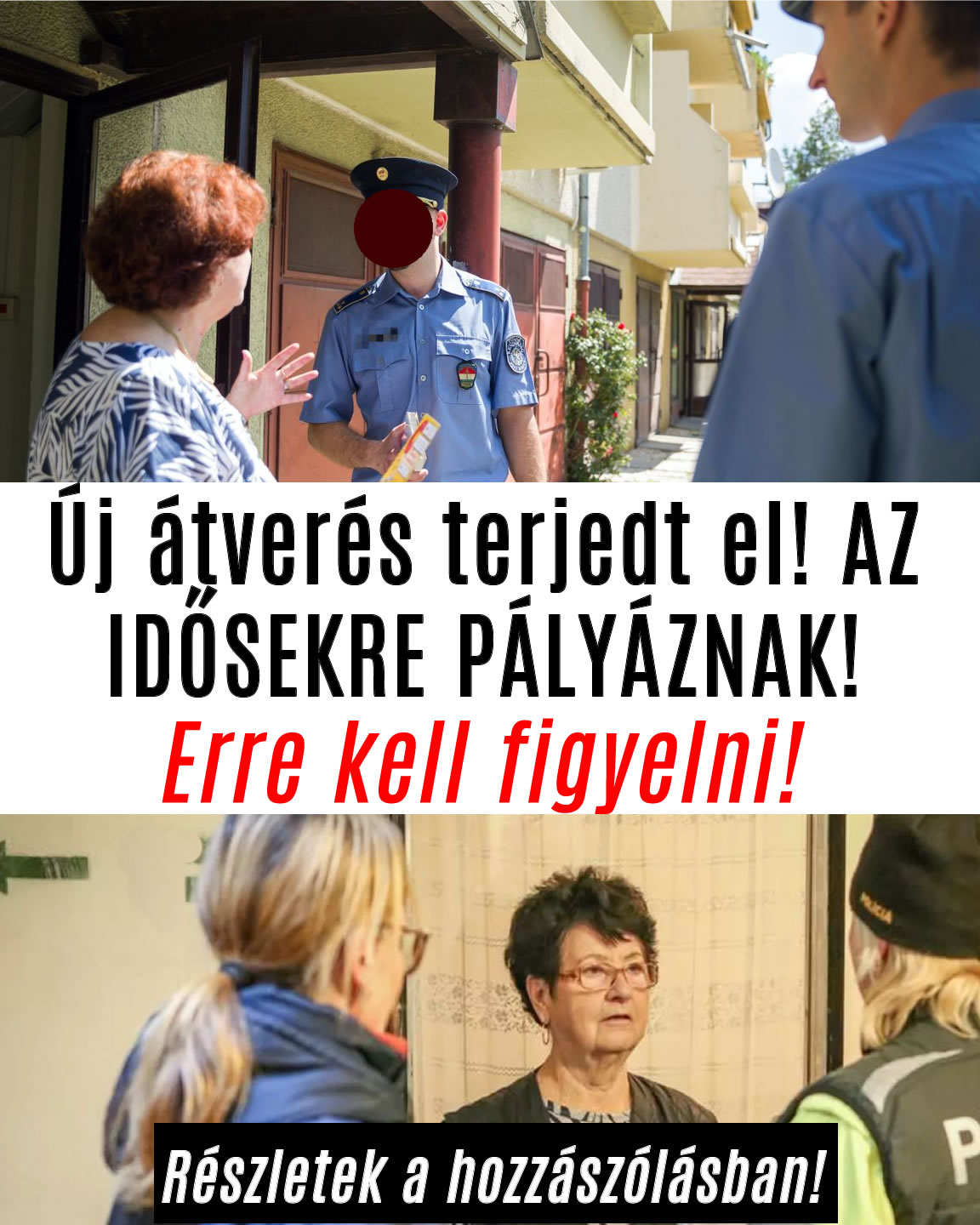 Új átverés terjedt el! AZ IDŐSEKRE PÁLYÁZNAK!