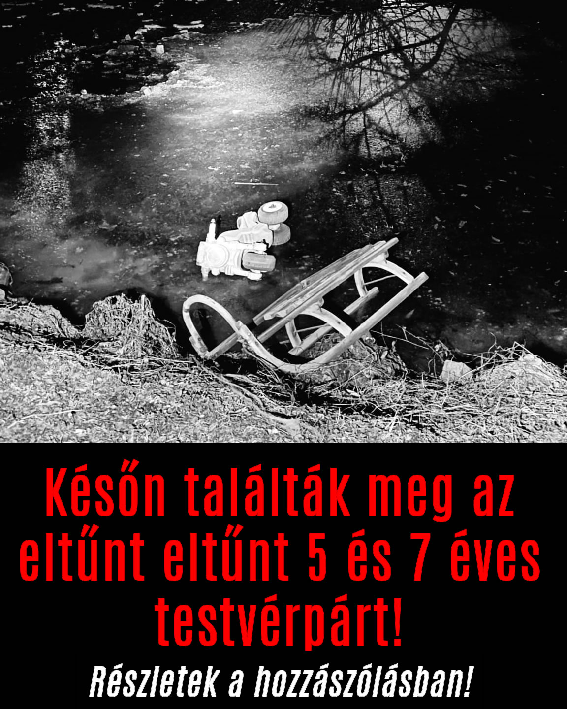 Későn találták meg az eltűnt eltűnt 5 és 7 éves testvérpárt!