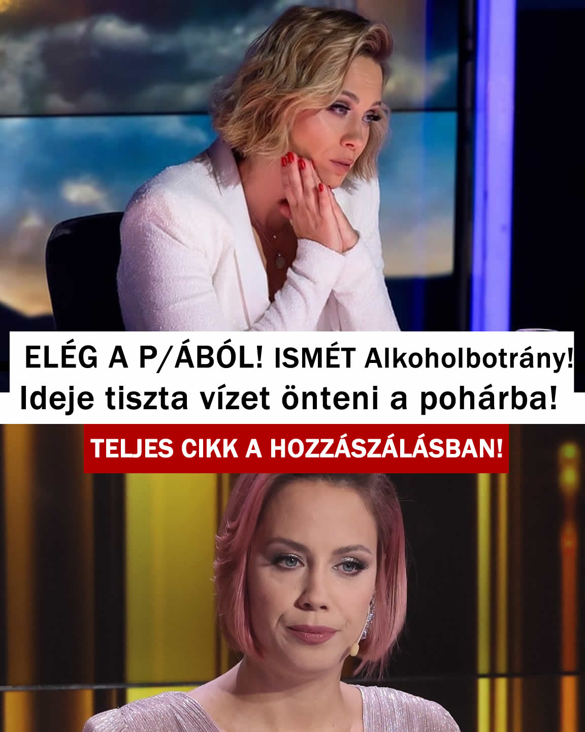 Elég a P/ából! Ismét a/kohol botrány! Ideje tiszta vizet önteni a pohárba!