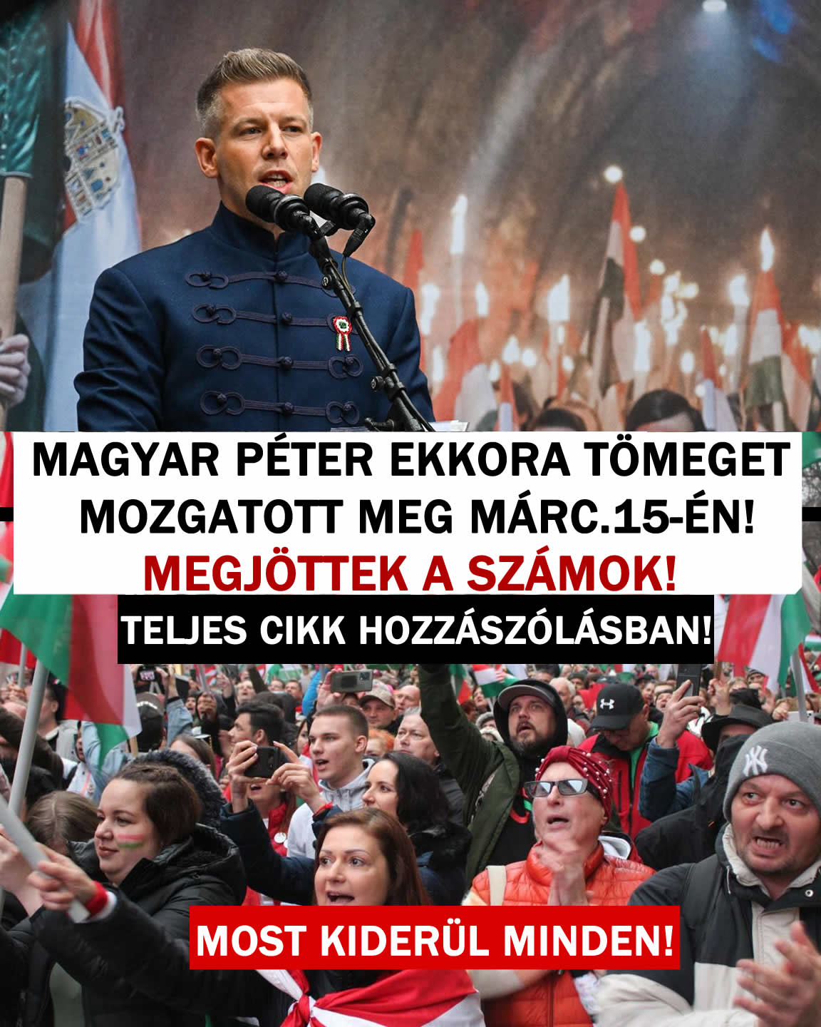 Magyar Péter akkora tömeget mozgatott meg! Mutatjuk!