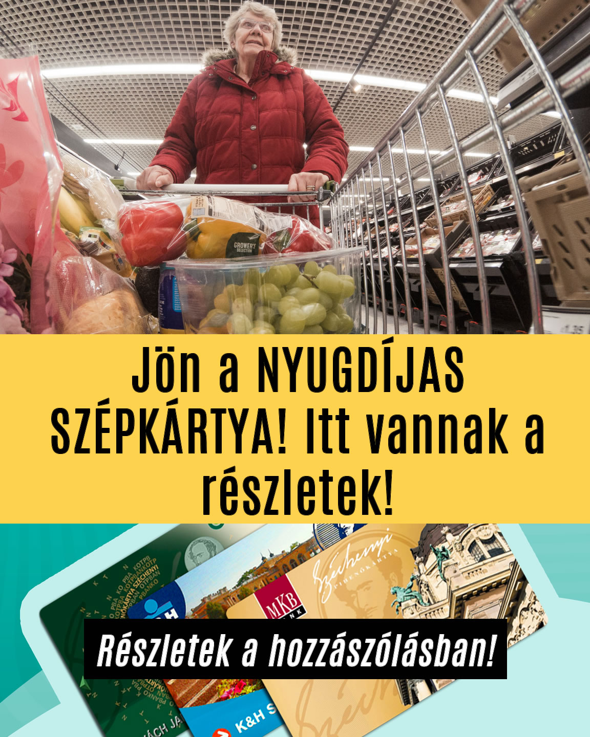 Jön a NYUGDÍJAS SZÉPKÁRTYA! Itt vannak a részletek!