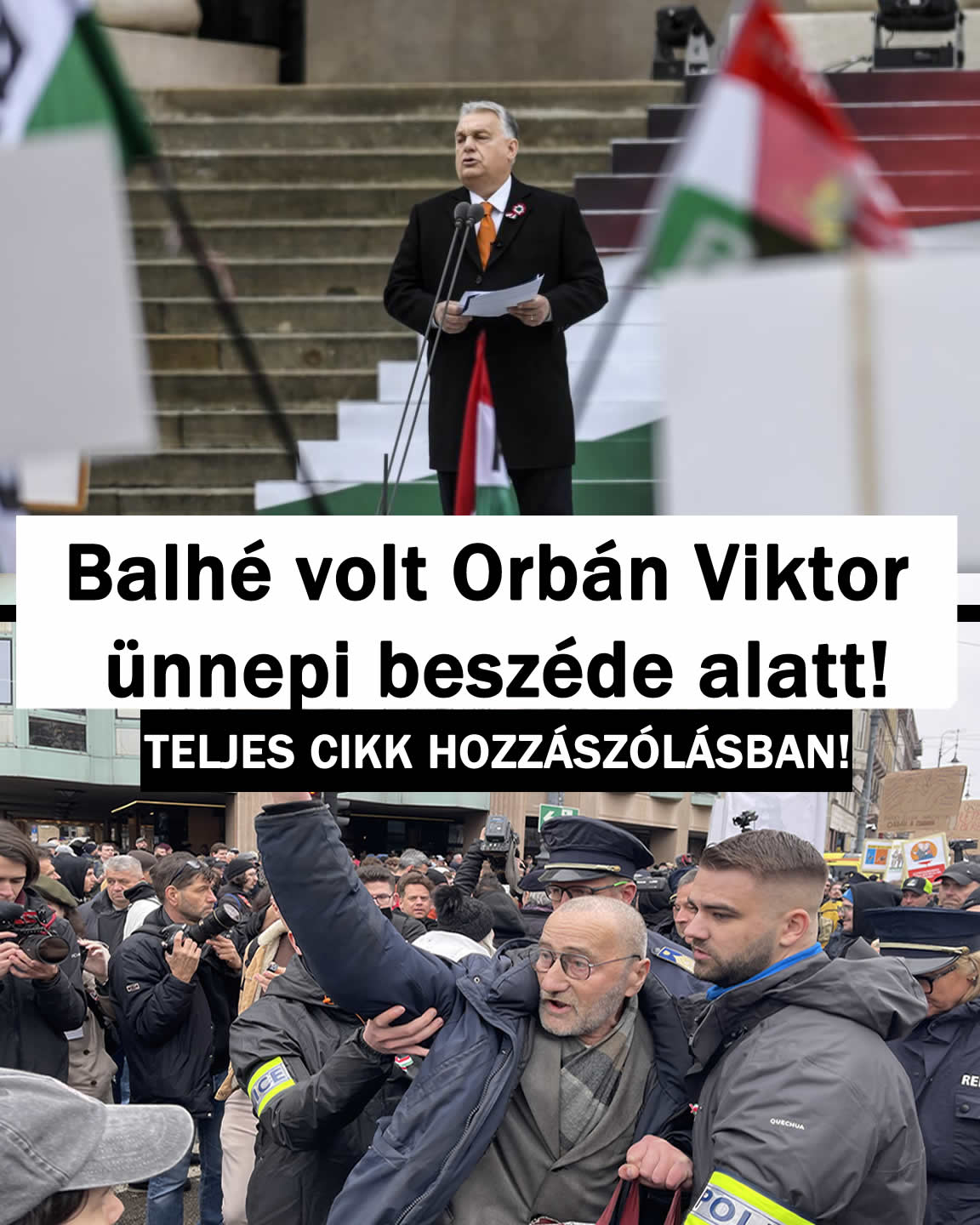 Balhé volt Orbán Viktor ünnepi beszéde alatt!