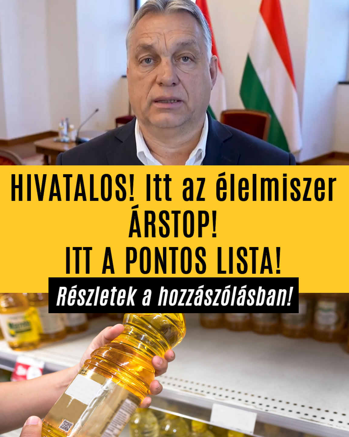 HIVATALOS! Itt az élelmiszer ÁRSTOP!