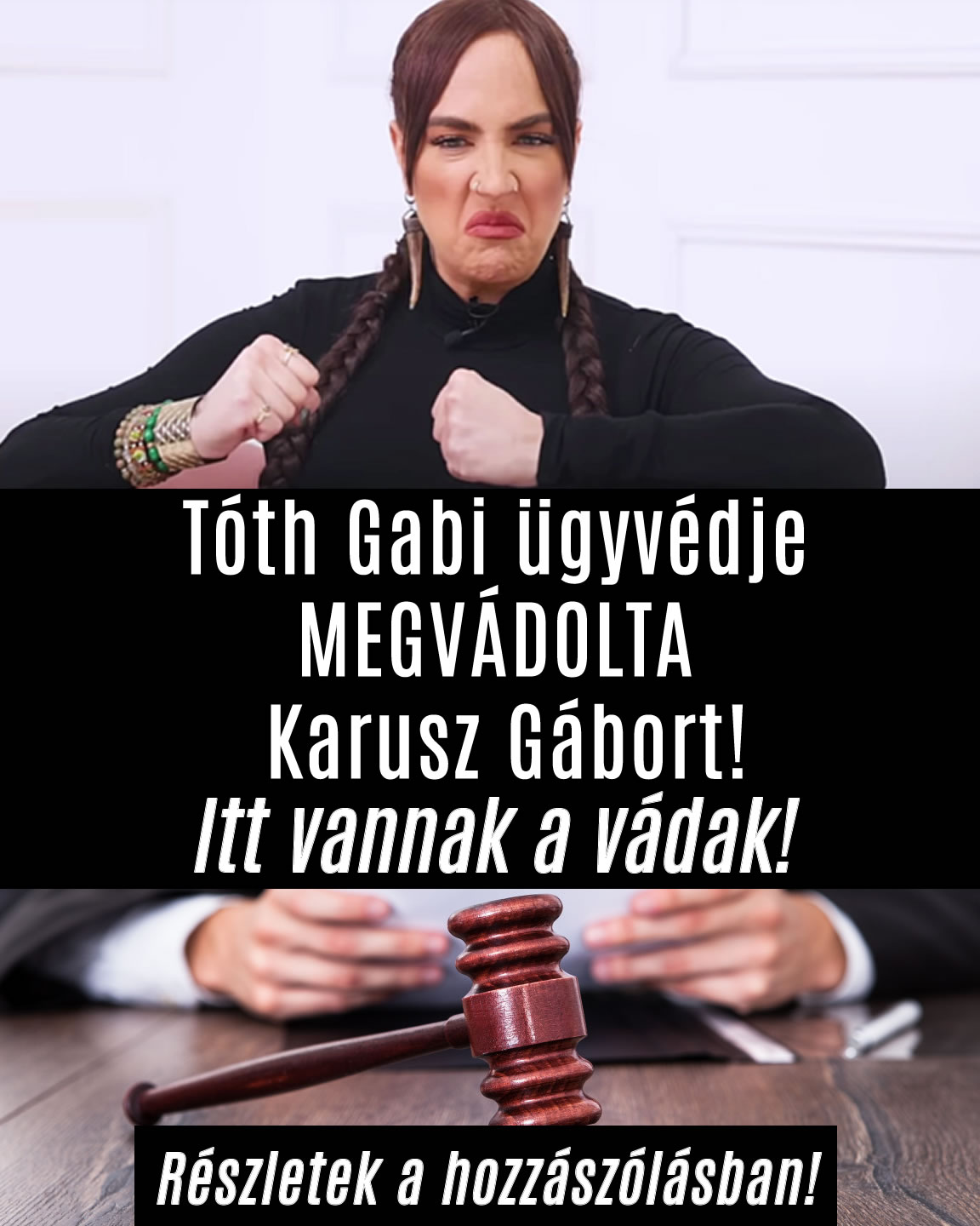 Tóth Gabi ügyvédje MEGVÁDOLTA Karusz Gábort!