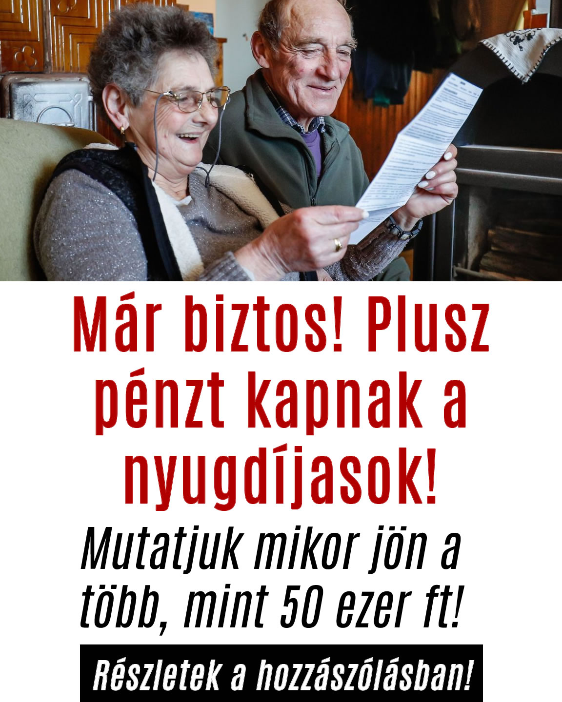 Már biztos! Plusz pénzt kapnak a nyugdíjasok!