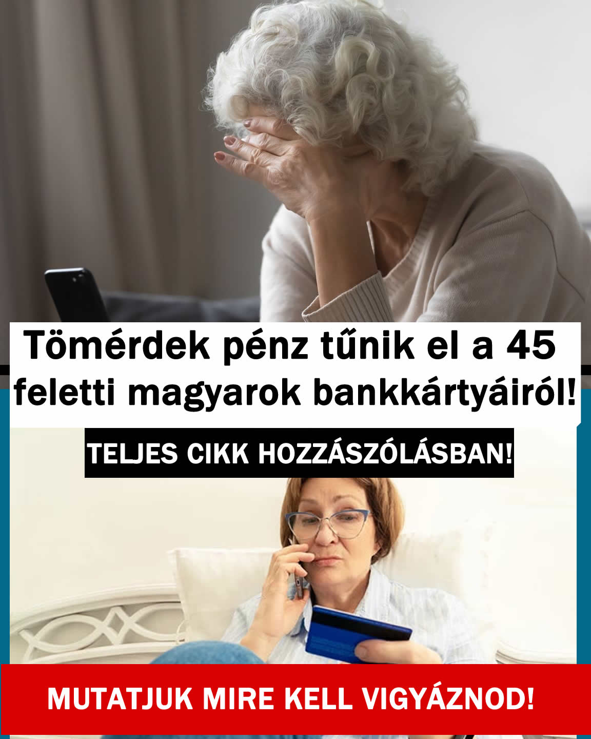 Tömérdek pénz tűnik el 45 év feletti magyarok kártyájáról!