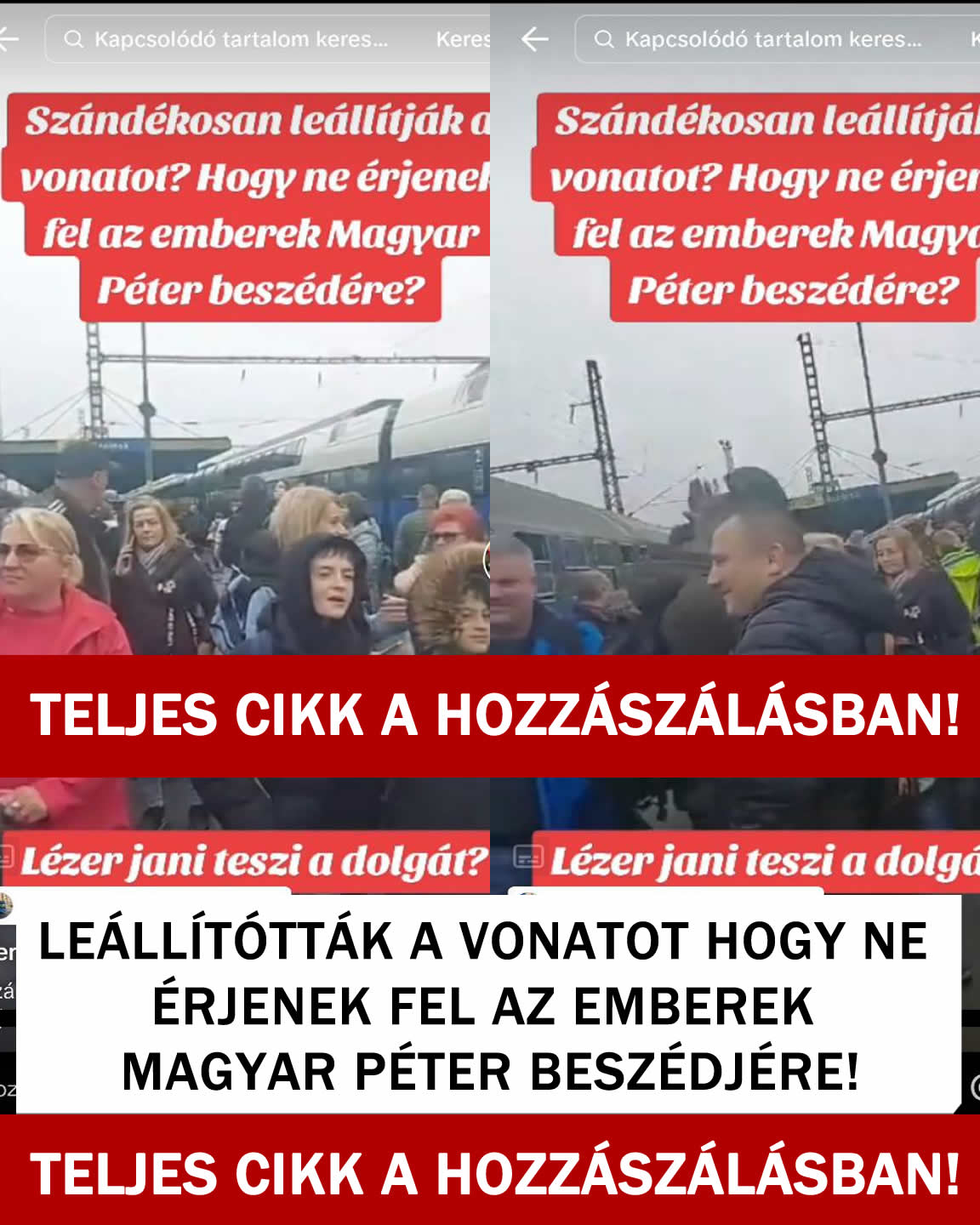 Leállították a vonatot hogy Magyar beszédjére ne érkezzenek?!