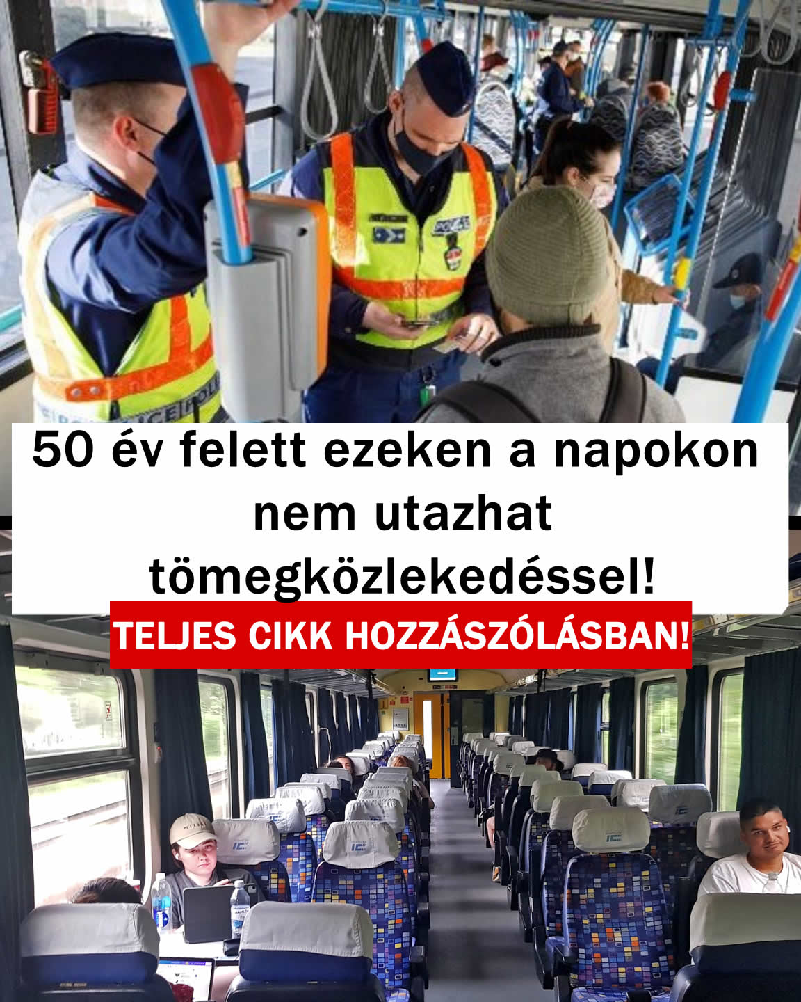 50 év felett ezeken a napokon nem utazhat!