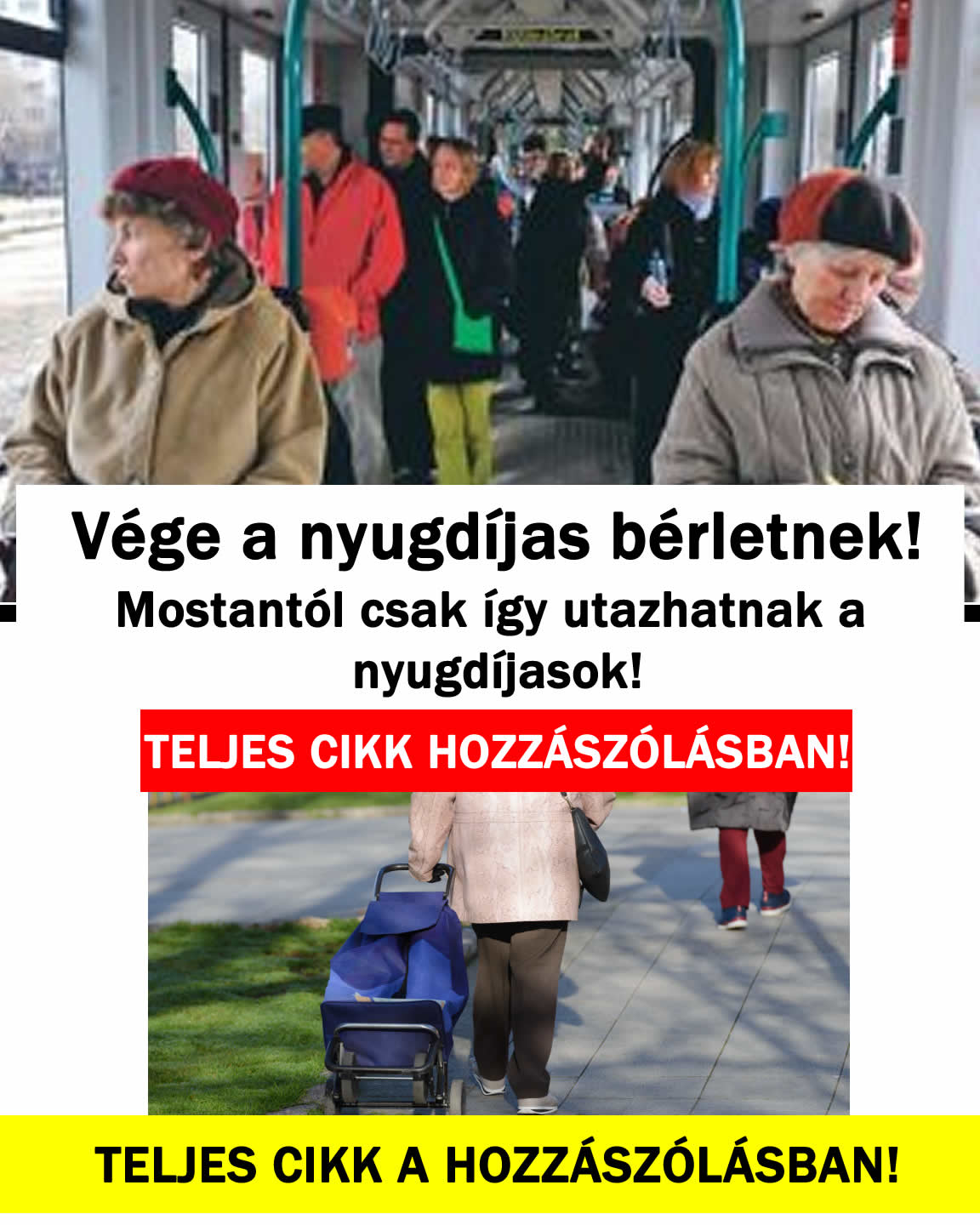 Vége a nyugdíjas bérletnek! Csak így utazhatnak már!