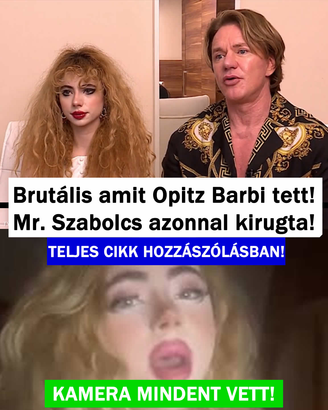 Brutális amit Opitz Barbi tett! Mr. Szabolcs azonnal kirúgta!