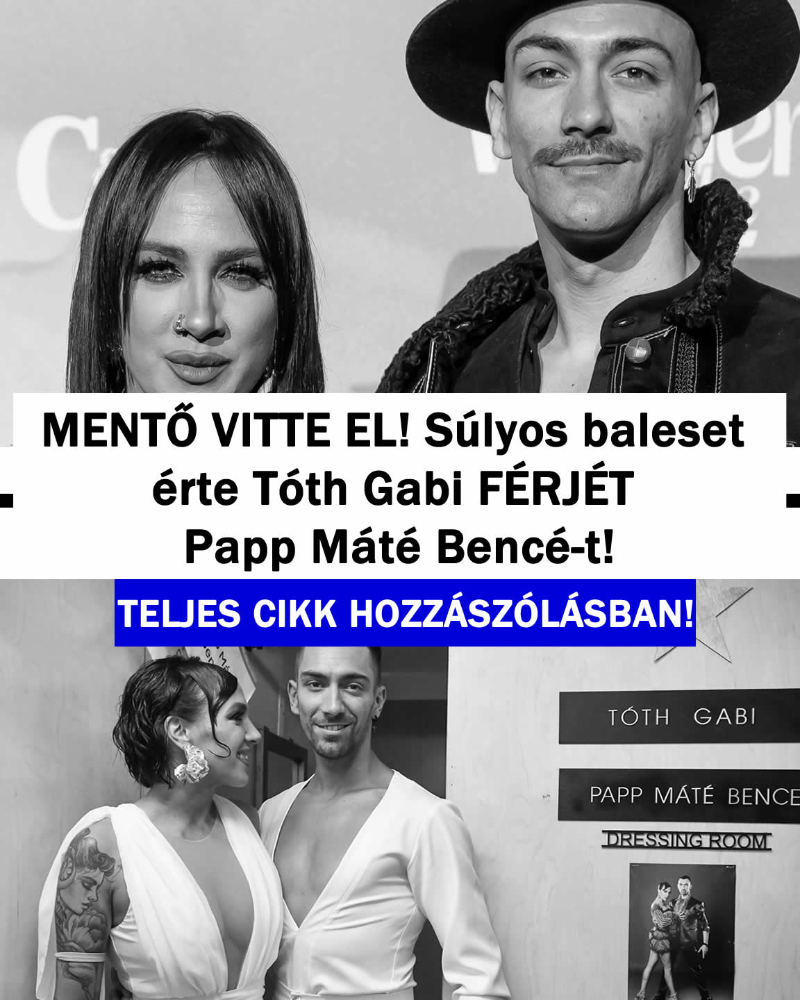 MENTŐ VITTE EL! Súlyos baleset érte Tóth Gabi FÉRJÉT!