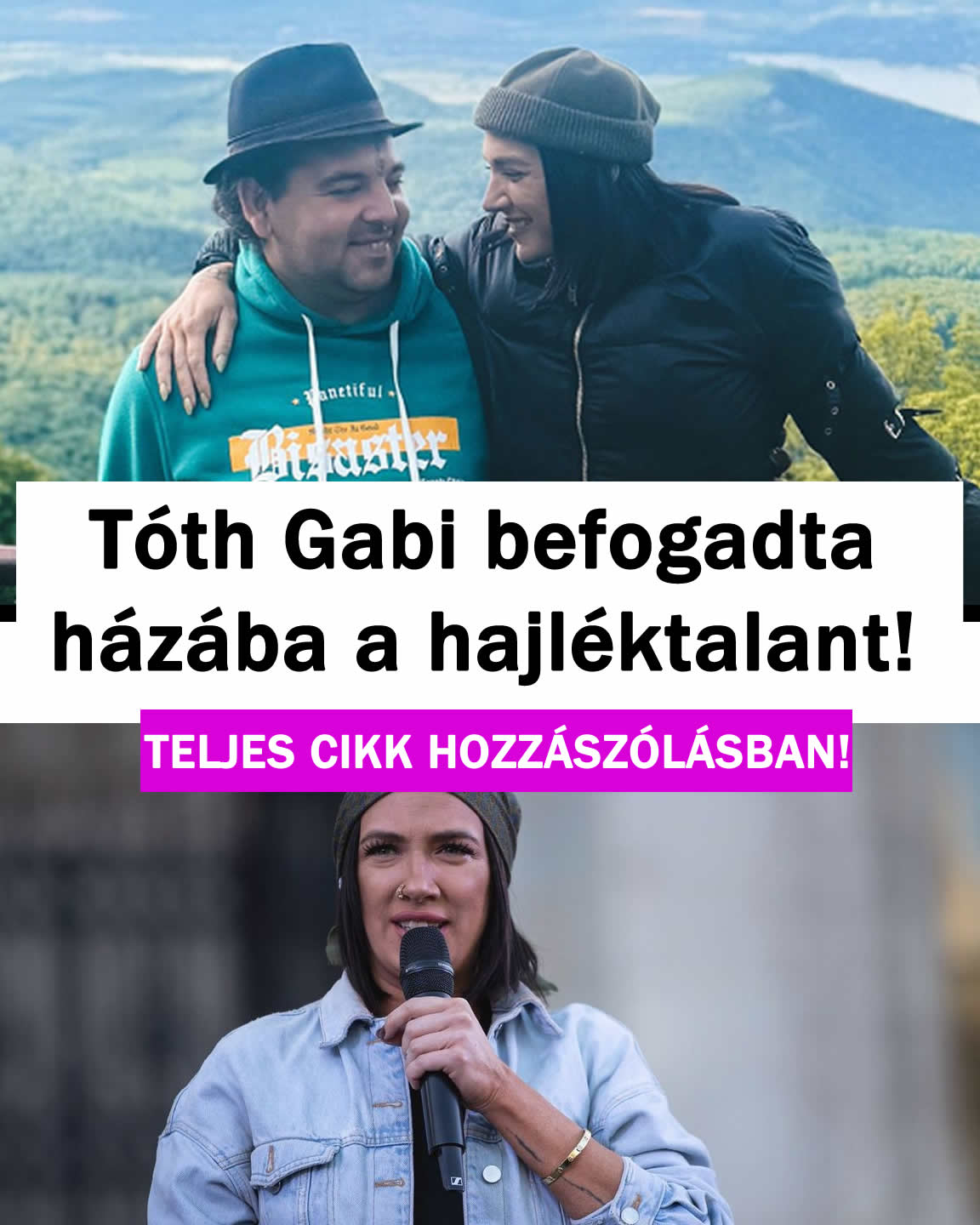 Tóth Gabi befogadta házába a hajléktalant!