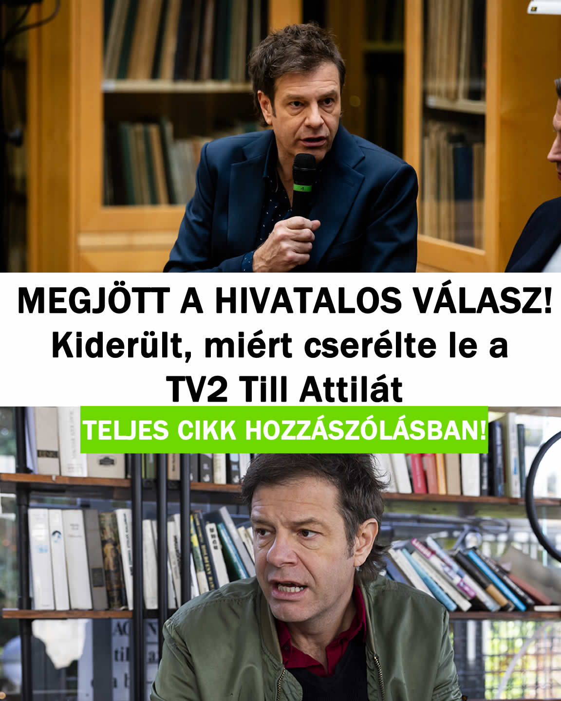 Megjött a hivatalos válasz: ezért cserélte le a TV2 Till Attilát