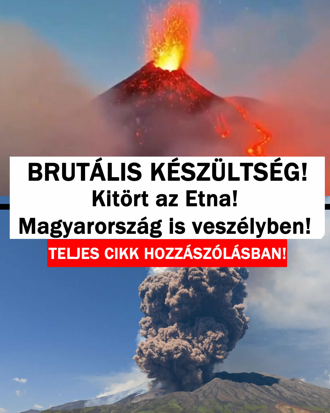 Kitört az Etna! A természet most megmutatja erejét!