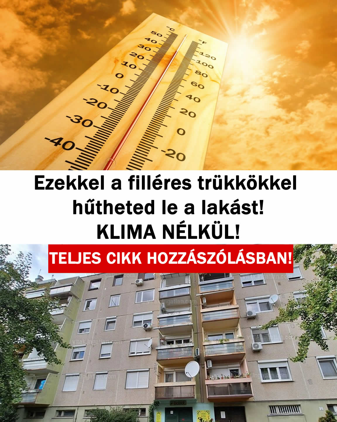 Ezekkel a filléres trükkökkel hűtheted le a lakást!