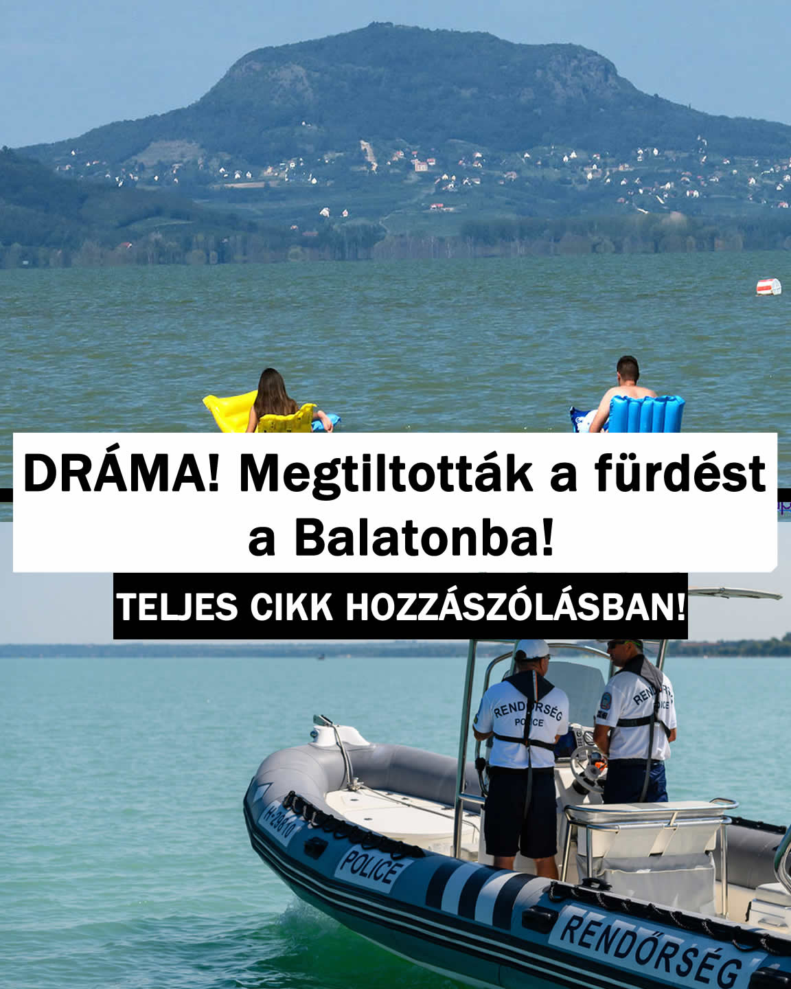 DRÁMA! Megtiltották a fürdést a Balatonba! EZÉRT!