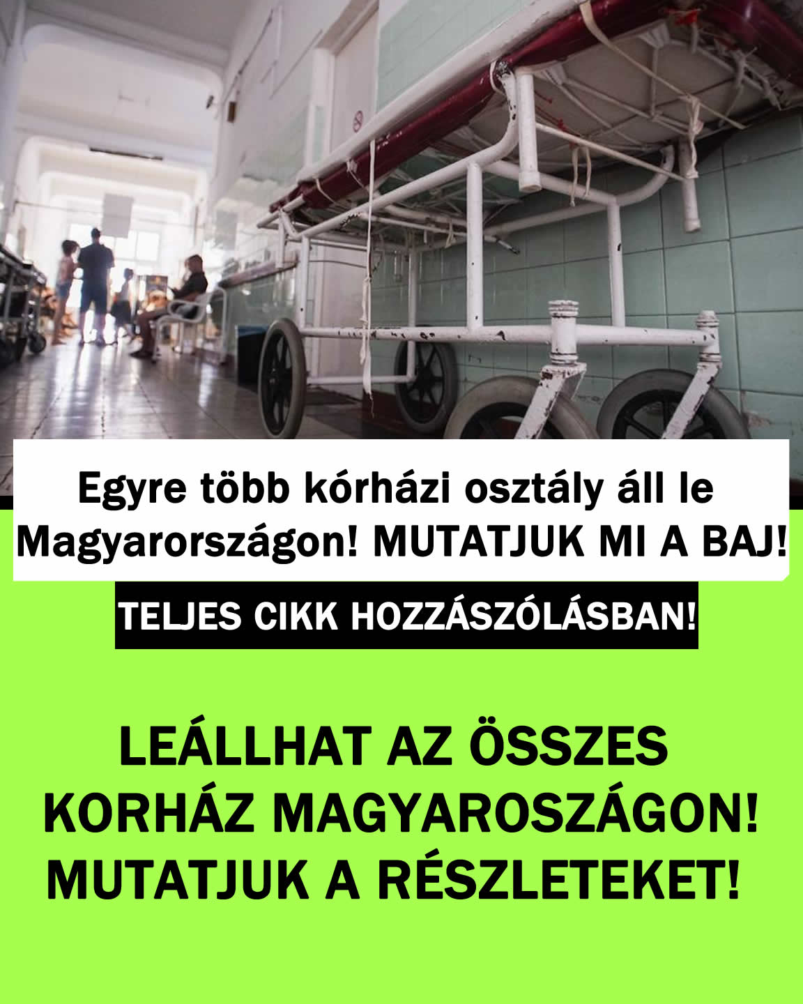Egyre több kórházi osztály áll le Magyarországon