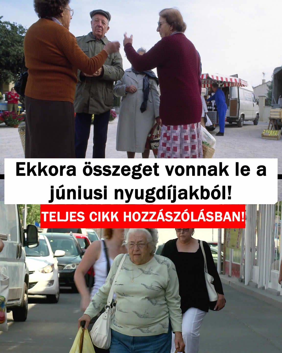 Ekkora összeget vonnak le a júniusi nyugdíjakból!