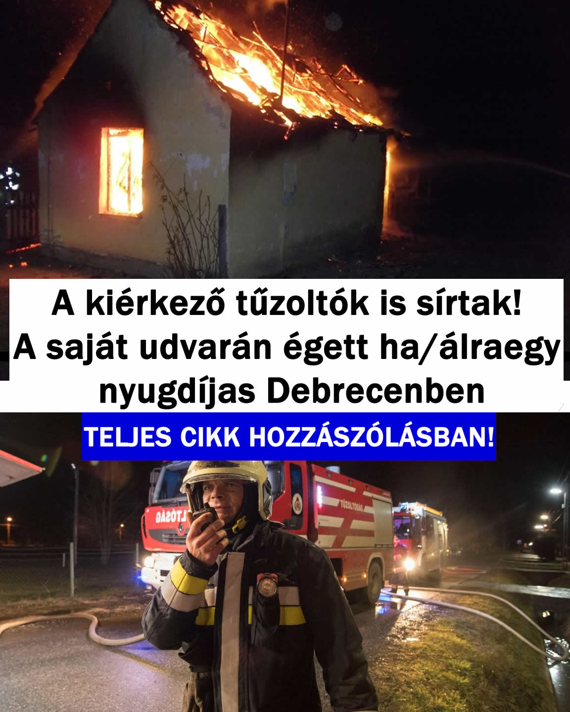 A saját udvarán égett ha/álraegy nyugdíjas Debrecenben
